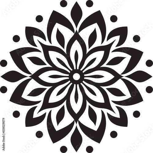 Mandala Artistic Symbol Stylish Emblem Abstract Floral Design Elegant Mandala
