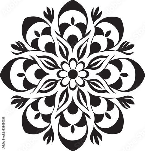 Mandala Circle Symbol Elegant Pattern Floral Mandala Icon Retro Mandala