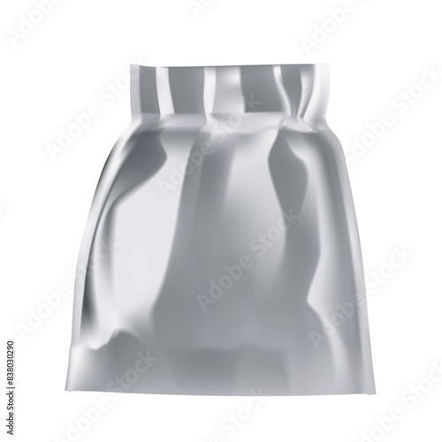 Foil Vacuum Bag For Food Isolated On White Back