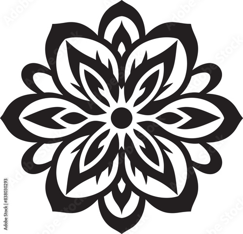 Vintage Mandala Badge Artistic Emblem Mandala Circle Symbol Retro Mandala