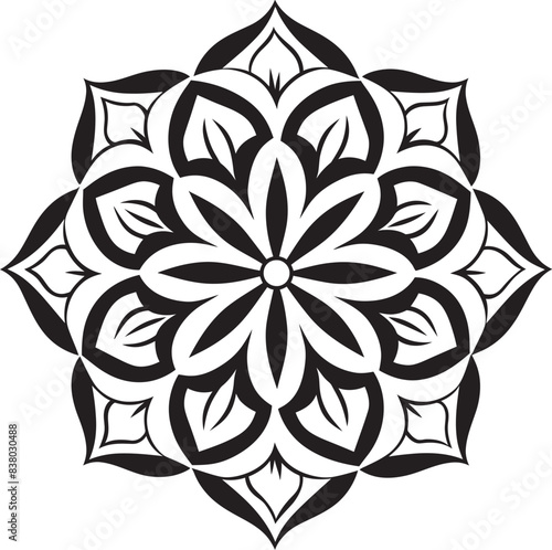 Stylish Mandala Symbol Abstract Emblem Vintage Mandala Pattern Icon Retro Vector Art