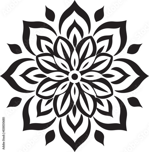 Vintage Mandala Symbol Retro Vector Design Geometric Mandala Pattern Icon Minimalistic Emblem