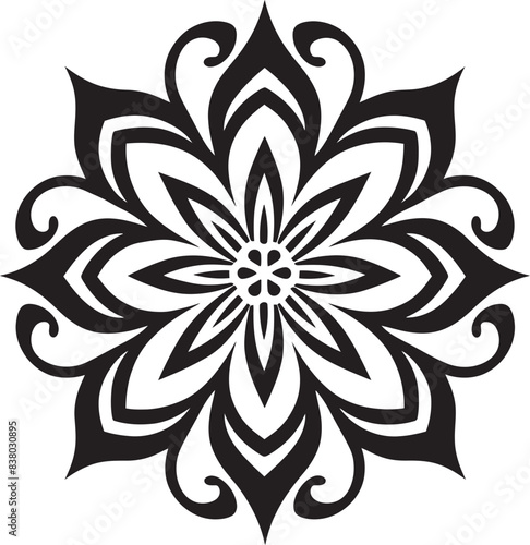 Artistic Mandala Pattern Geometric Emblem Elegant Floral Mandala Icon Stylish Vector Symbol