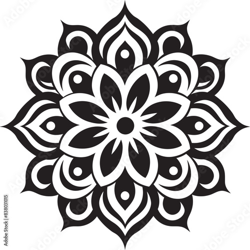 Elegant Mandala Design Stylish Vector Badge Retro Mandala Symbol Vintage Emblem