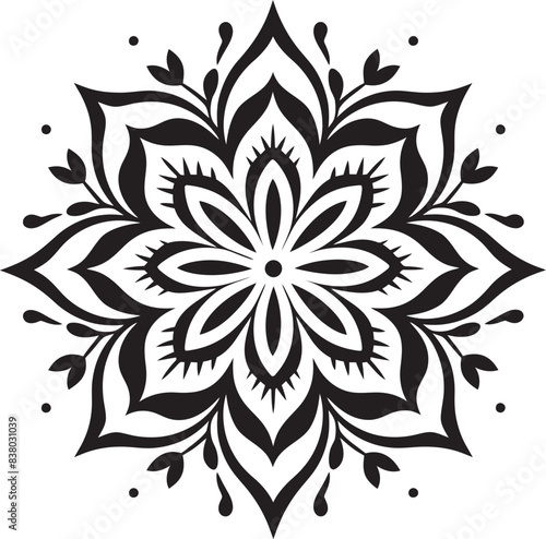 Geometric Mandala Pattern Icon Minimalistic Vector Artistic Mandala Emblem Intricate Design