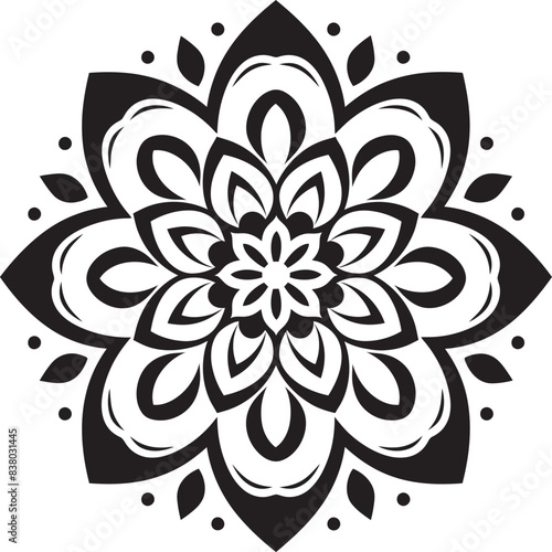 Artistic Mandala Emblem Intricate Design Elegant Floral Mandala Icon Stylish Badge