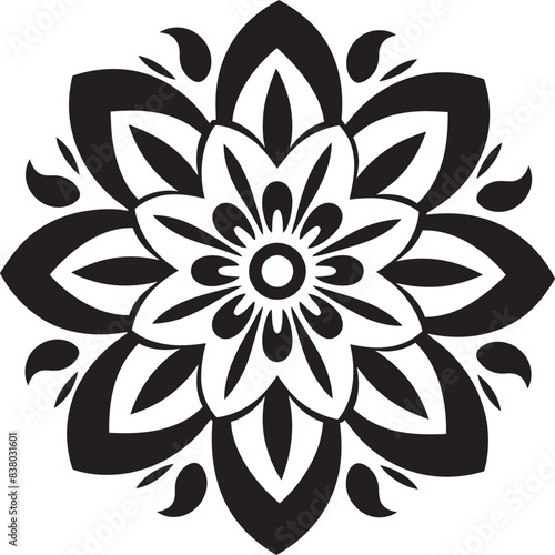 Stylish Mandala Emblem Elegant Pattern Vintage Mandala Design Retro Floral Emblem