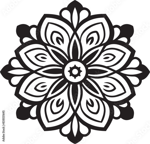 Vintage Floral Mandala Artistic Vector Emblem Mandala Circle Logo Classic Badge
