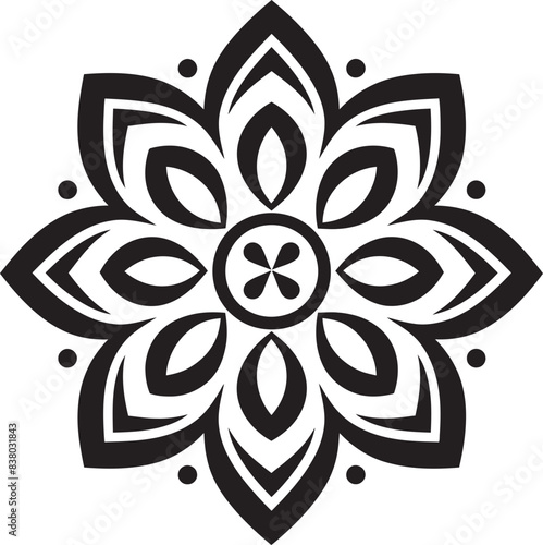 Vintage Mandala Emblem Geometric Vector Art Mandala Artistic Illustration Retro Badge