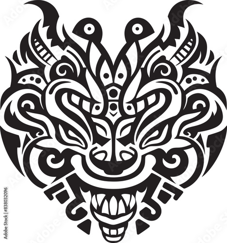 Frontal Dragon Head Badge Mythical Design Dragon Head Art Fantasy Logo