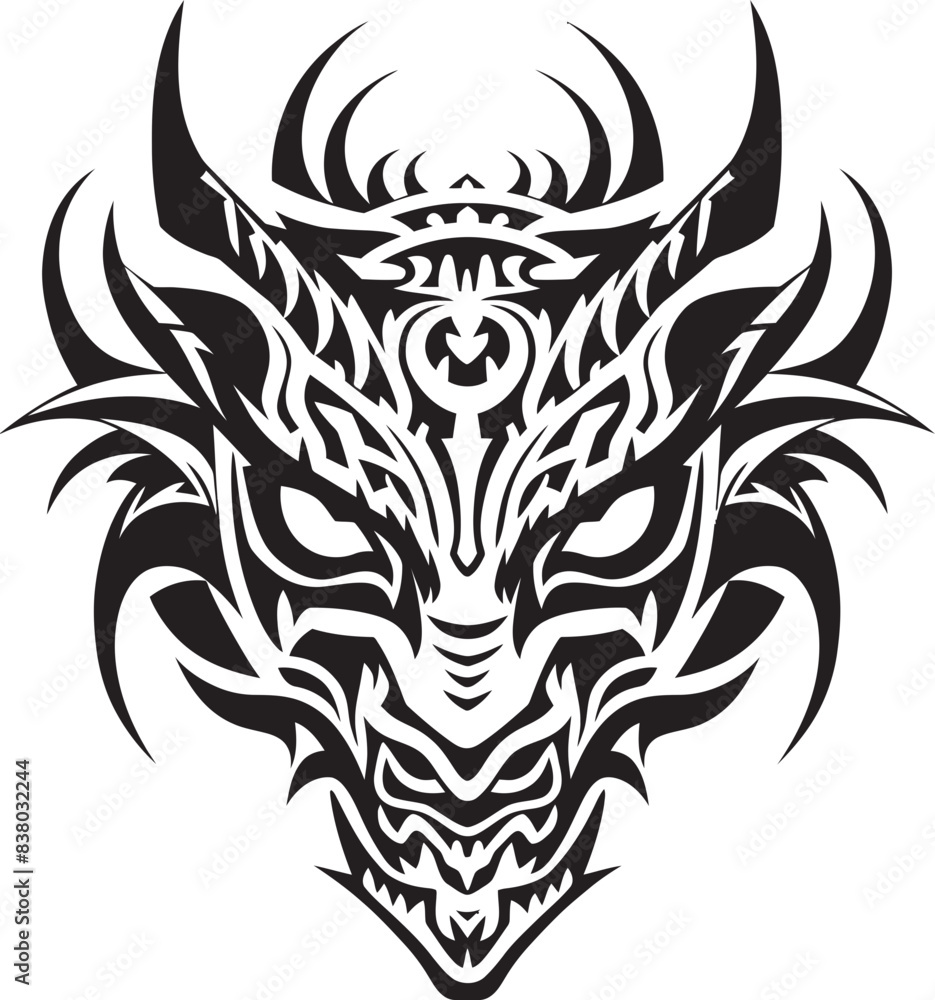Dragon Head Illustration Mythical Artwork Mythical Beast Badge Dragon Head Design Dragon Head Illustration Mythical Artwork Mythical Beast Badge Dragon Head Design