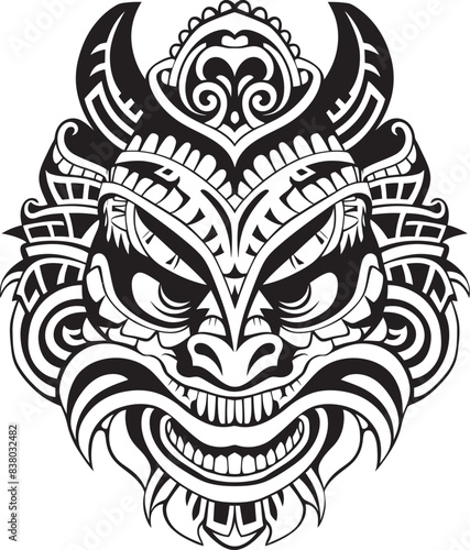 Dragon Head Art Iconic Emblem Fantasy Dragon Logo Detailed Symbol