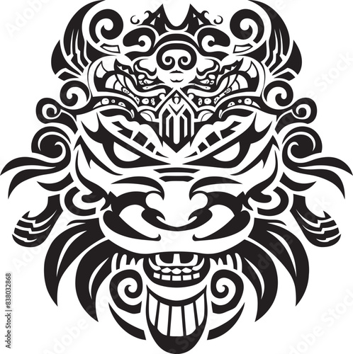 Dragon Head Illustration Frontal Emblem Dragon Head Art Fantasy Design