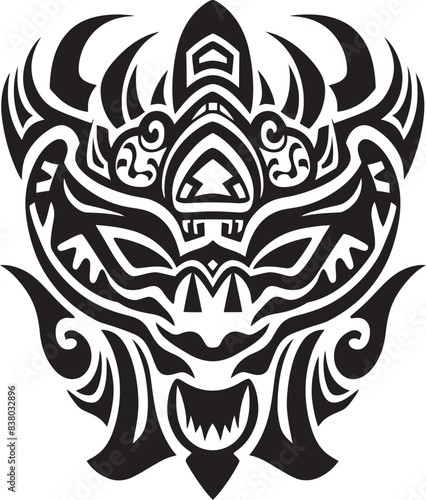 Mythical Creature Logo Vector Graphic Frontal Dragon Head Icon Fantasy Emblem