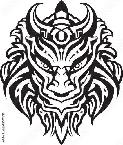 Detailed Dragon Head Badge Fantasy Symbol Dragon Head Icon Legendary Design