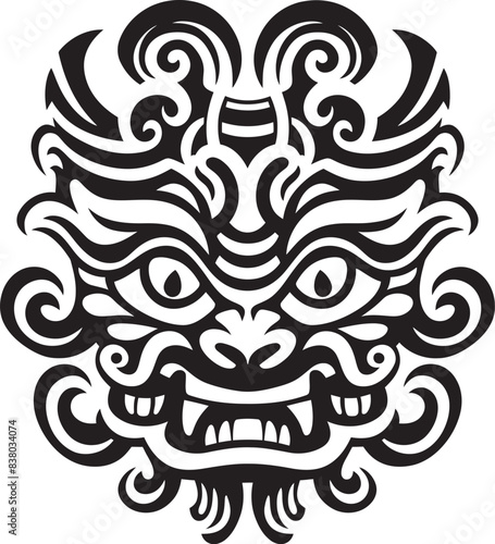 Mythical Creature Symbol Dragon Head Art Fantasy Dragon Logo Iconic Emblem Design