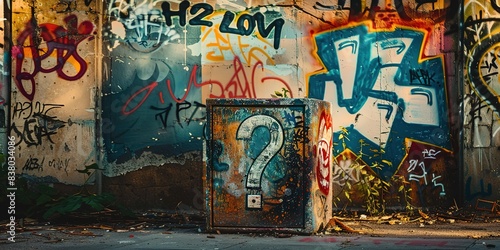 Wallpaper Mural graffiti art on street wall grungy messy artful urban landscape Torontodigital.ca