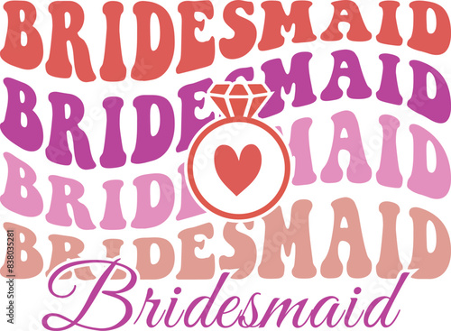 Bridesmaid svg design