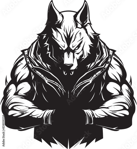 Wallpaper Mural Predatory Alpha Wolf Badge Vector Icon Stealth Predator Wolf Symbol Design Graphic Torontodigital.ca