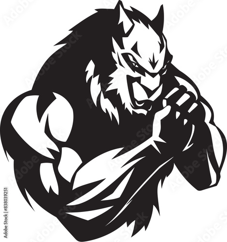 Wallpaper Mural Pack Leader Wolf Emblem Vector Graphic Timber Wolf Logo Predator Design Torontodigital.ca