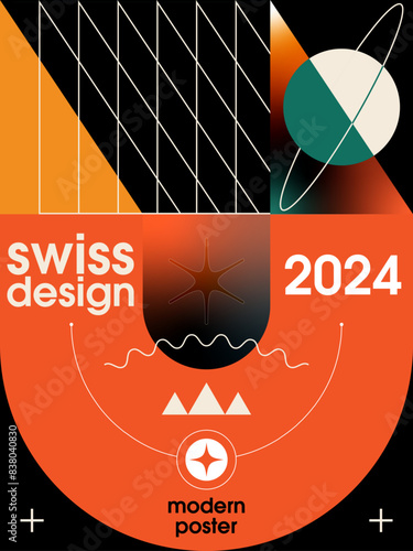 Modern swiss design poster  photo