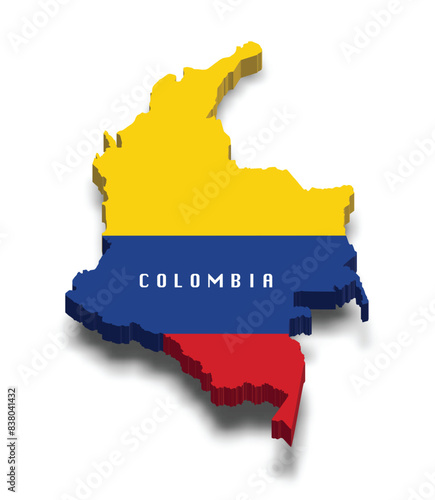 Colombia 3d flag map