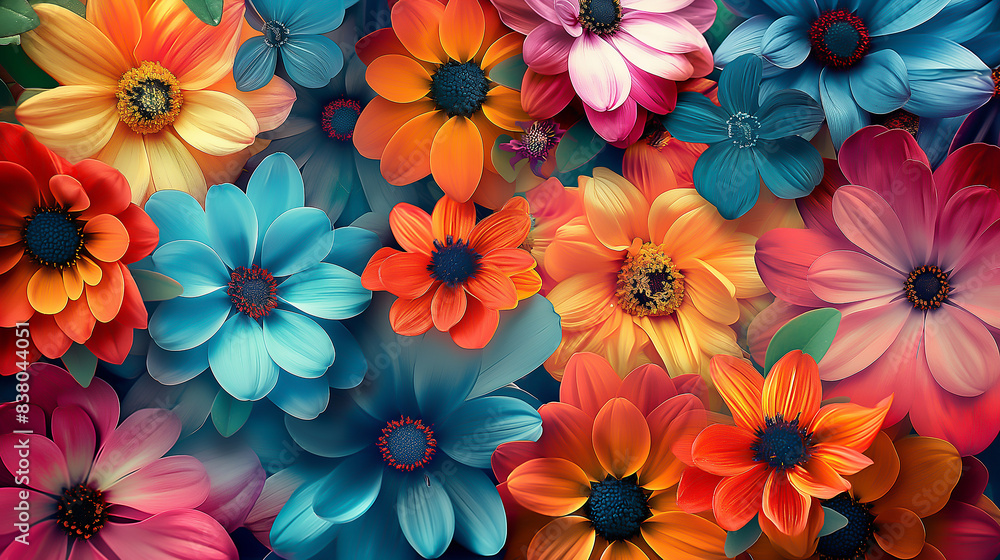 beautiful detailed colorful flowers seamless pattern background beautiful detailed colorful flowers seamless pattern background