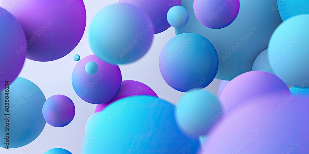 a image of a bunch of blue and purple balls floating in the air a image of a bunch of blue and purple balls floating in the air