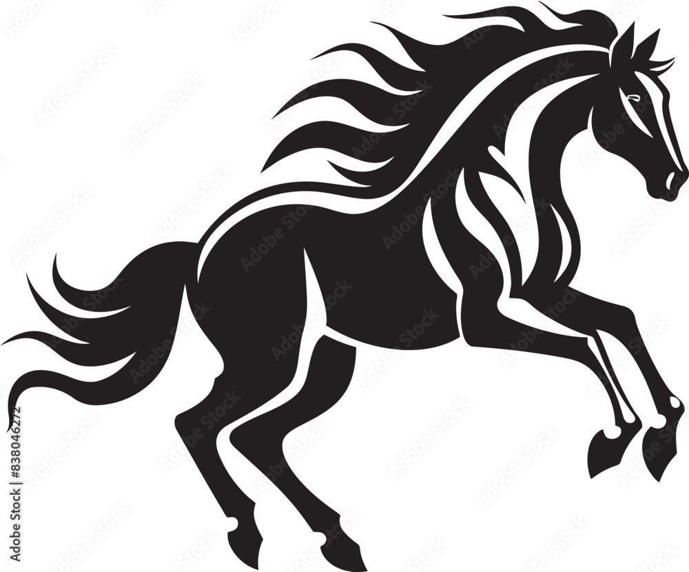 Fototapeta premium Sleek Horse Head Logo Vector Design Artistic Stallion Icon Icon Art