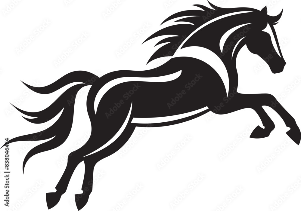 Modern Horse Silhouette Vector Graphic Stylized Equine Icon Logo Art Modern Horse Silhouette Vector Graphic Stylized Equine Icon Logo Art
