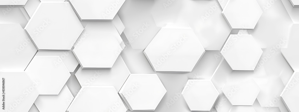Fototapeta premium abstract white elegant background with hex pattern