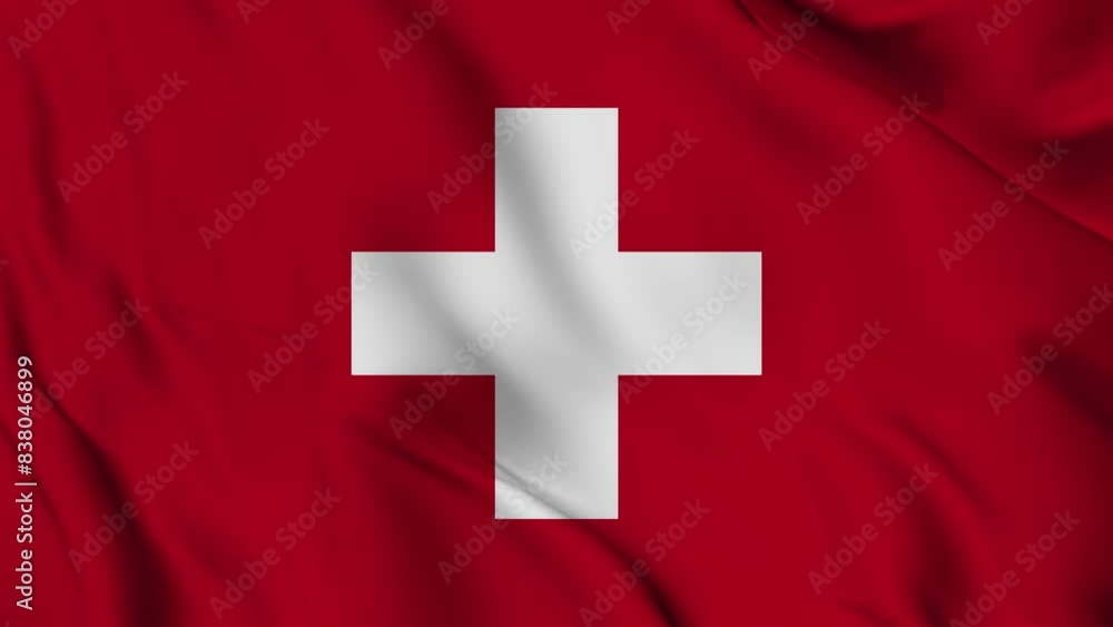Switzerland flag animation for background in 4k. Happy independence day Switzerland national flag waving. Patriotism symbol. Flag motion graphics. Flag moving Switzerland flag animation for background in 4k. Happy independence day Switzerland national flag waving. Patriotism symbol. Flag motion graphics. Flag moving