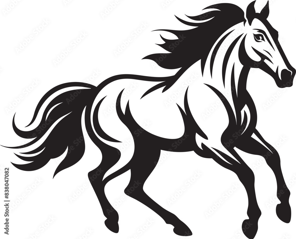 Obraz premium Bold Equine Logo Vector Icon Art Elegant Horse Icon Graphic Design