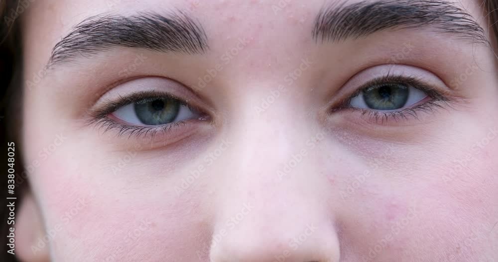 Close-up of a young girl's eyes. Open eyes Close-up of a young girl's eyes. Open eyes