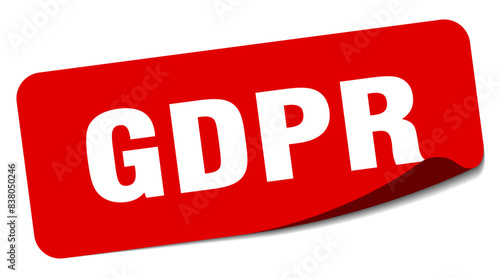 gdpr sticker. gdpr label