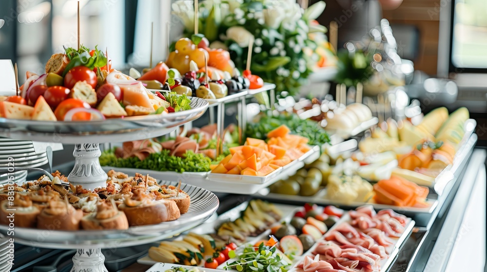 Catering buffet table with a delicious food Catering buffet table with a delicious food