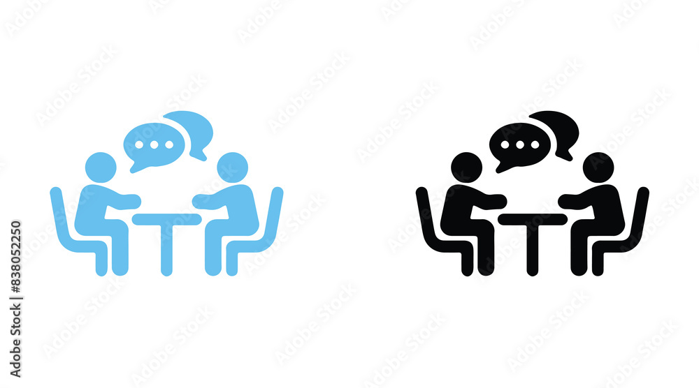 Communication icons set. Discussion, speech bubble icon vector illustration Communication icons set. Discussion, speech bubble icon vector illustration