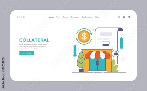 Collateral Concept. Flat vector illustration