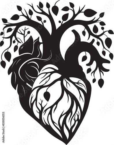Contemporary Abstract Heart Iconic Symbol Simple Heart Logo Minimalistic Design