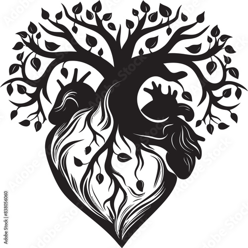 Geometric Heart Symbol Iconic Logo Sleek Abstract Heart Minimal Graphic