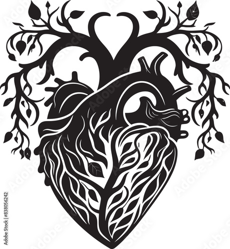 Modern Heart Symbol Minimalistic Graphic Elegant Heart Logo Abstract Emblem
