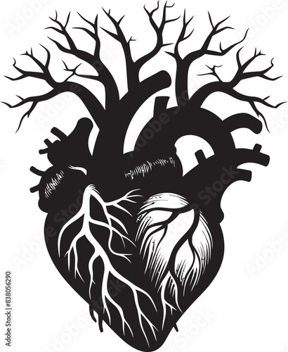 Minimalist Heart Sketch Abstract Emblem Geometric Heart Symbol Iconic Graphic