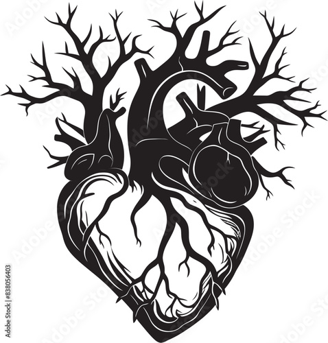 Linear Minimalist Heart Abstract Symbol Contemporary Heart Icon Minimalistic Graphic