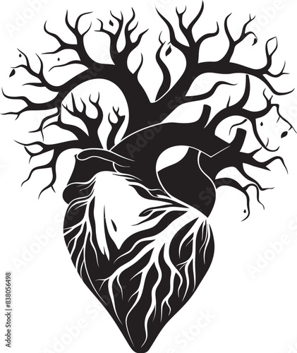 Linear Abstract Heart Minimal Logo Contemporary Heart Symbol Abstract Design