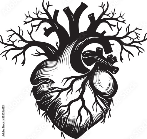 Minimal Artistic Design Heart Logo Modern Heart Symbol Abstract Icon