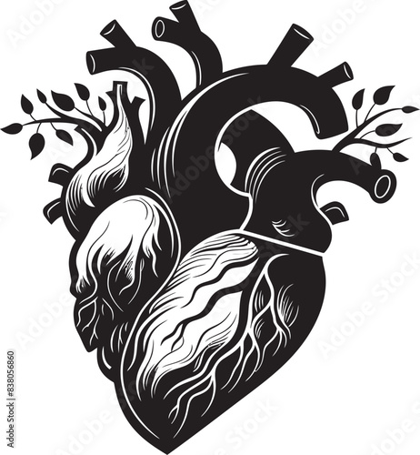 Elegant Heart Symbol Iconic Emblem Abstract Heart Sketch Minimalist Graphic