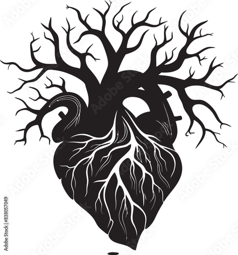 Sleek Heart Logo Graphic Design Minimalist Heart Symbol Icon Emblem