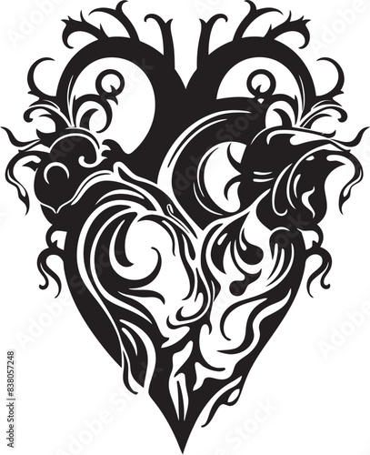 Geometric Heart Icon Minimalist Symbol Modern Heart Design Abstract Icon