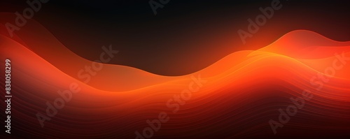Orange glow blurred abstract gradient on dark grainy background bright design with copy space for text photo or logo display marketing social media © Michael