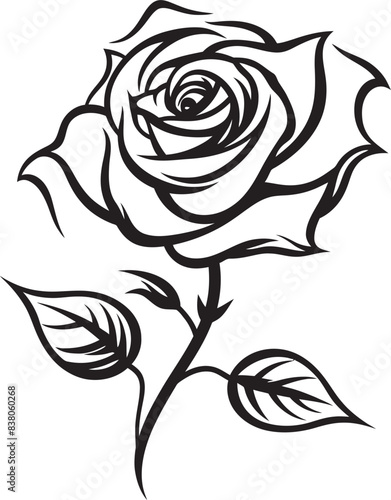 Wallpaper Mural Geometric Rose Symbol Minimal Sketch Minimalist Petal Design Sketch Icon Torontodigital.ca